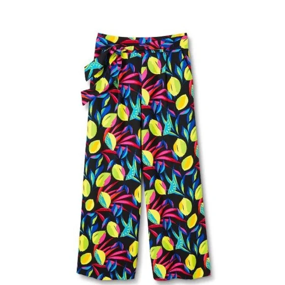 Lemon Print Wide-Leg Pants - Picture 4 of 7